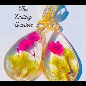 Resin flower earrings